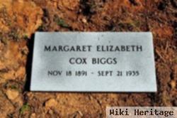 Margaret Elizabeth Cox Biggs