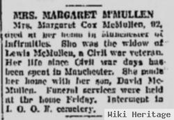 Margaret A Cox Mcmullen