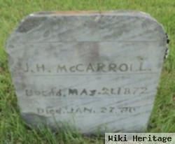 J. H. Mccarroll