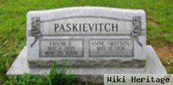 Frank E Paskievitch