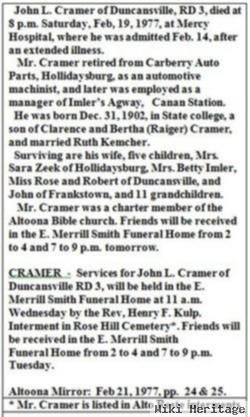 John L. Cramer, Sr