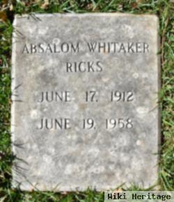 Absalom Whitaker Ricks