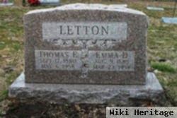 Emma D Hemenway Letton