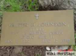 Walter H Johnson