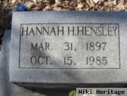 Hannah H Hensley