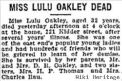 Louise A "lulu" Oakley