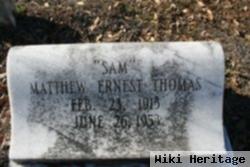 Matthew Ernest "sam" Thomas