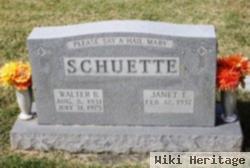 Walter B Schuette