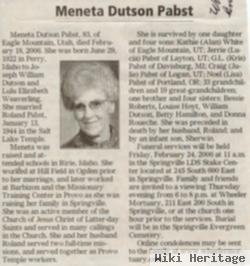 Meneta Dutson Pabst