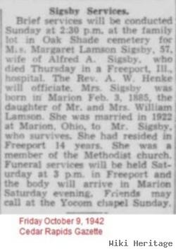 Margaret S. Lamson Sigsby