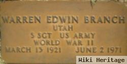 Warren Edwin Branch