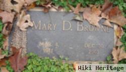 Mary D Browne