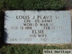 Louis J Peavy, Sr