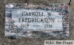 Carroll William Fredrickson