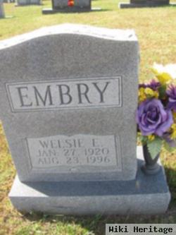 Welsie Edward "ed" Embry