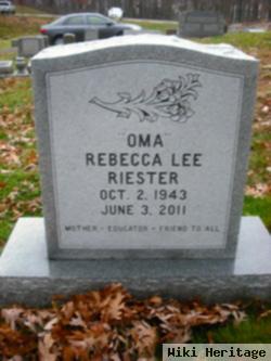 Rebecca Lee "oma" Riester