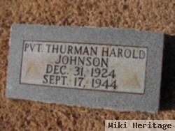 Pvt Thurman Harold Johnson