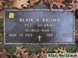 Blair R Brown