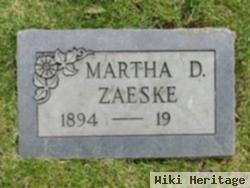 Martha D Zaeske