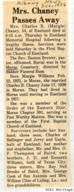 Margie C. Williams Chaney