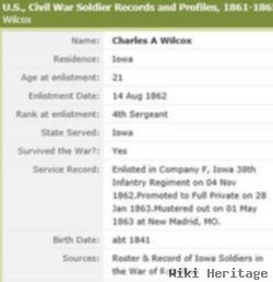 Sgt Charles A. Wilcox