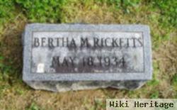 Bertha M Ricketts