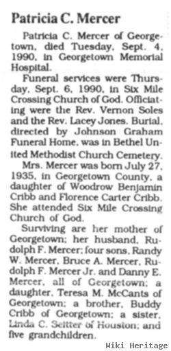 Patricia Ann Cribb Mercer