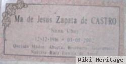 Ma De Jesus Zapata De Castro