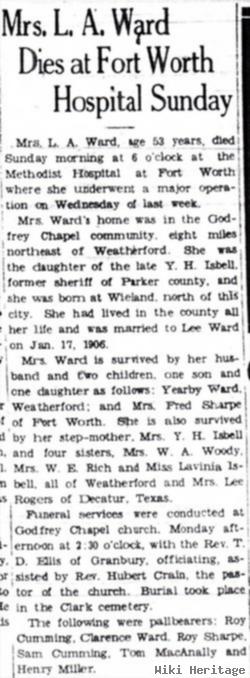 Maude Lee Isbell Ward