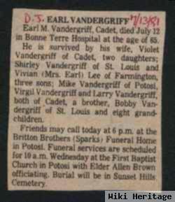 Earl Melvin Vandergriff