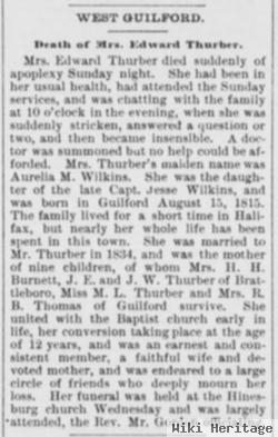 Aurelia M.w. Wilkins Thurber