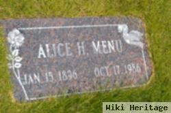 Alice Hunsinger Menu