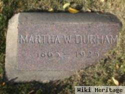 Martha W. "mattie" Evans Durham