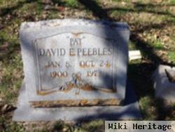 David E "pat" Peebles