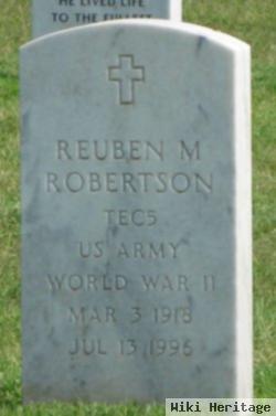 Reuben M Robertson