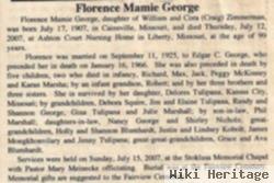 Florence Mamie (Zimmerman) George