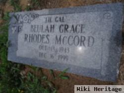 Beulah Grace Rhodes Mccord