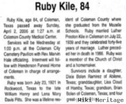 Ruby L. Pitts Kile