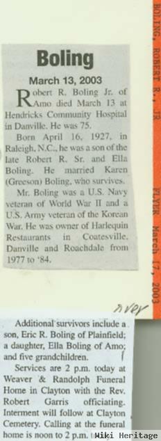 Robert R Boling, Jr