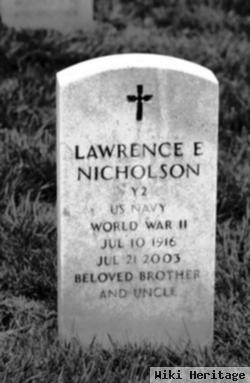 Lawrence E Nicholson