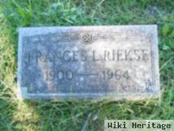 Frances L Riekse