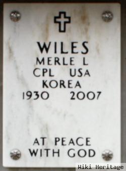 Merle L Wiles