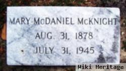 Mary Mcdaniel Mcknight