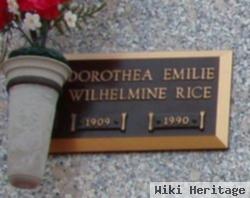 Dorothea Emilie Wilhelmine Rice