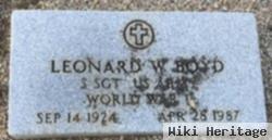 Leonard W "bluegrass" Boyd