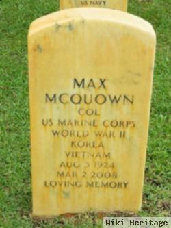 Col Max Mcquown