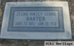 Zelma Kinzey Lebus Baxter