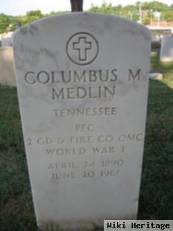 Columbus M Medlin