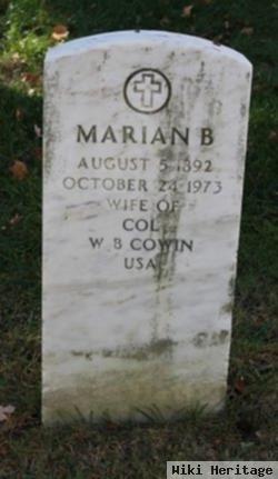 Marian B Cowin