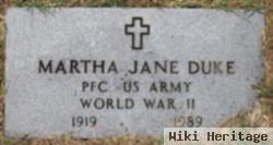 Pfc Martha Jane Duke